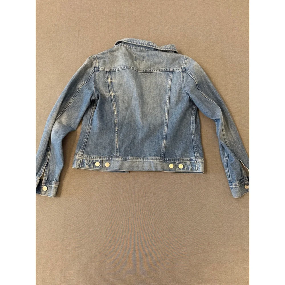 J Crew Classic Regular Fit Denim Jacket 100% Cotton Light Blue Size S - Picture 3 of 8